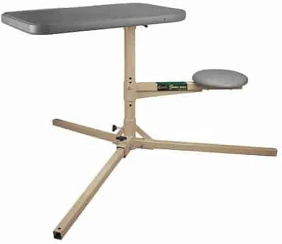 Caldwell Stable Table with Ambidextrous Design, 360 Degree Rotation and Weatherproof Synthetic Top and Seat for Outdoor, Range, Shooting and Cleaning