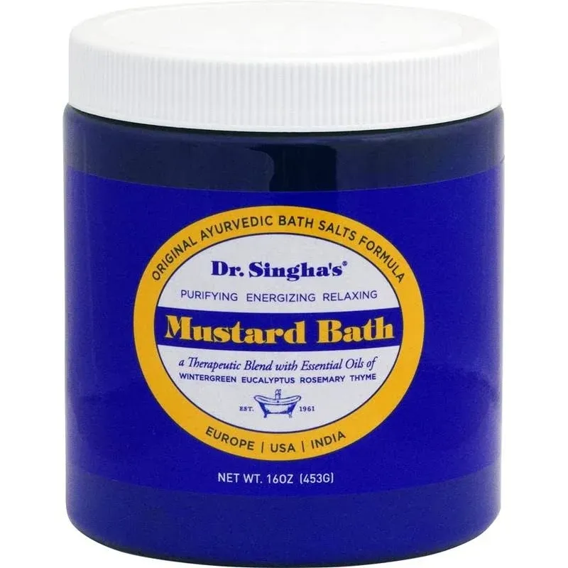 Dr. Singha&#039;s Mustard Bath, Therapeutic Bath Salts, 16 Ounce - Relaxing Bath S...