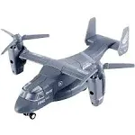 Liberty Imports Diecast Metal Military Transport Helicopter V-22 Osprey - 1:400 Scale Alloy Model Plane Transporter Aircraft with Pullback AC