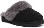 UGG Cozy Genuine Shearling Slipper in Charcoal Knit, Size 11