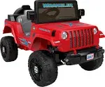 \u200bJeep Wrangler Toddler Ride-On Toy with Driving Sounds, Multi-Terrain Tractio...