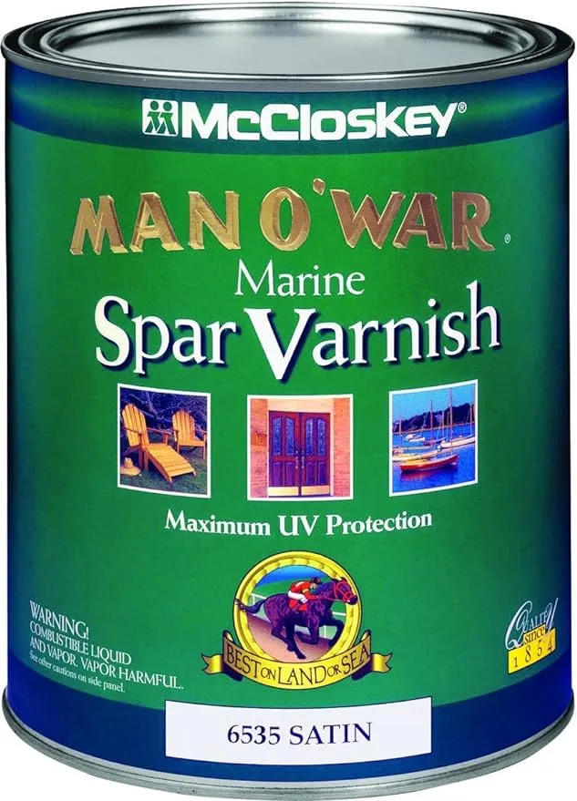 McCloskey 080.0006535.00<wbr/>5 Man O&#039;War Spar Interior &amp; Exterior Varnish (Pack of 4)