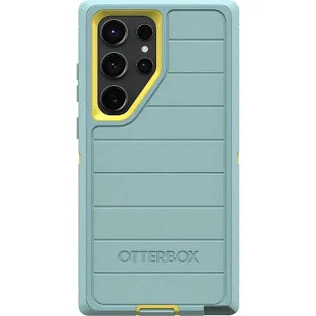 OtterBox Galaxy S23 Ultra (Only) - Defender Series Case - Sails and Sun (Blue/Yellow), Rugged & Durable - with Port Protection - Case Only - Microbial Defense Protection - Non-Retail Packaging