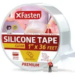 XFasten Self Fusing Silicone Tape Clear 1&#034; X 36-Foot, Silicone Tape for Plumb...