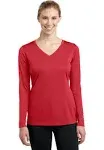 Sport-Tek LST353LS - Ladies Long Sleeve PosiCharge Competitor & V-Neck Tee XS True Red