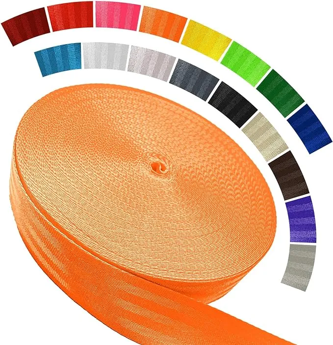 WEBSUKA Polyester Webbing Strap 16Colors - 11519 - 165 25 33 55 Yards Heavy Duty ...