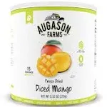 Augason farms freeze dried diced mango 9.52 oz no. 10 can