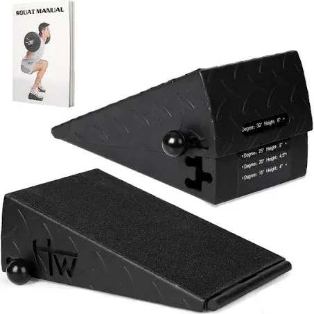 Squat Wedge Height Adjustable Slant Board for Heel Elevated Squats Calf Stretcher Block Enhance Mobility and Strength Performance