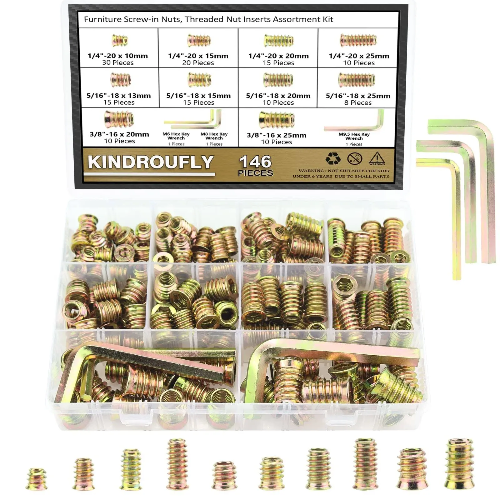 Kindroufly Threaded Inserts