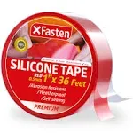 XFasten Self Fusing Silicone Tape Red 1&#034; X 36-Foot