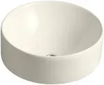 Kohler K-14800-96 Vox Round Vessel Bathroom Sink - Biscuit