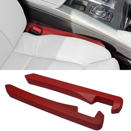 Uisky AA Car Seat Gap Filler 2 Pack, in Between Car Seat Catcher Red Car Accessories Interior Seat Gap Fillers with Seat Belt Holes car Gap Strip Stop Cellphone Wallet Keys Coins from Dropping…