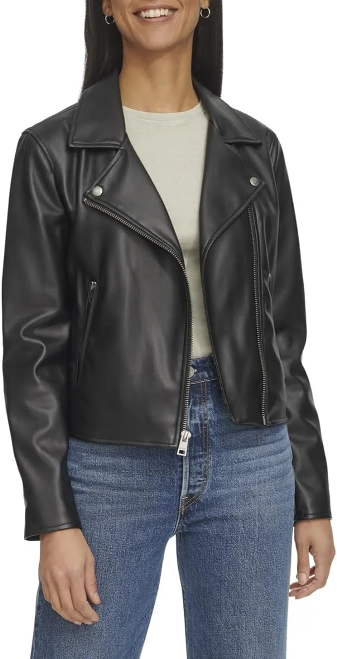 Levi's Women's Shrunken Faux Leather Moto Jacket