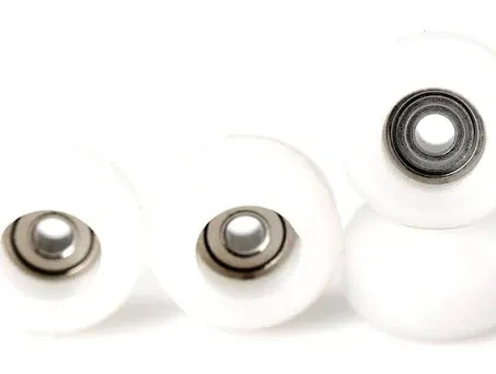 CNC Wheels - 100D Polyurethane - White - Fingerboards Designed by Professional ...