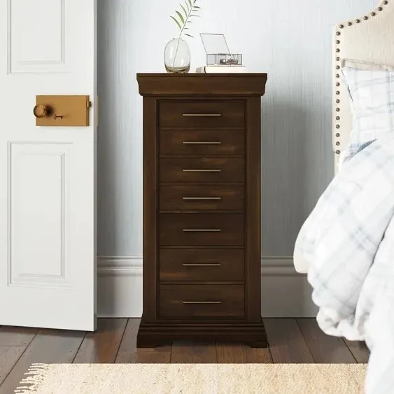 Hives and Honey Haley Storage Organization Jewelry Armoire, Walnut