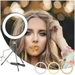 LED Selfie Ring Light with Stand Circle Light for Makeup Live Stream Desktop