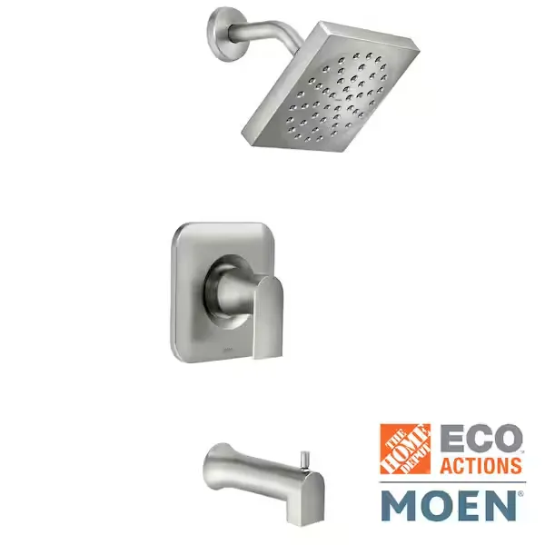 Moen Genta 1-Handle Brushed Nickel Tub and Shower Faucet