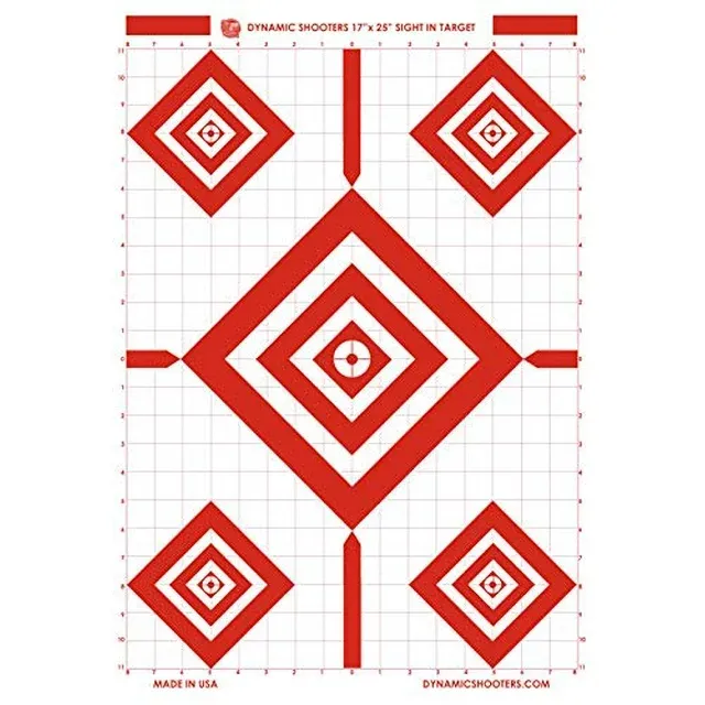 Dynamic Shooters Sight in Paper Shooting Range Targets 17&#034;X25&#034; 50 Sheets