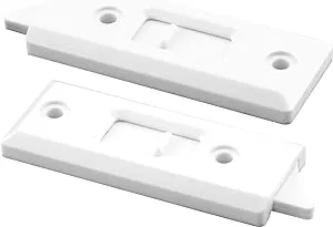 3-1/4 in., White Plastic, Spring-Loaded Tilt Latch 1 Pair