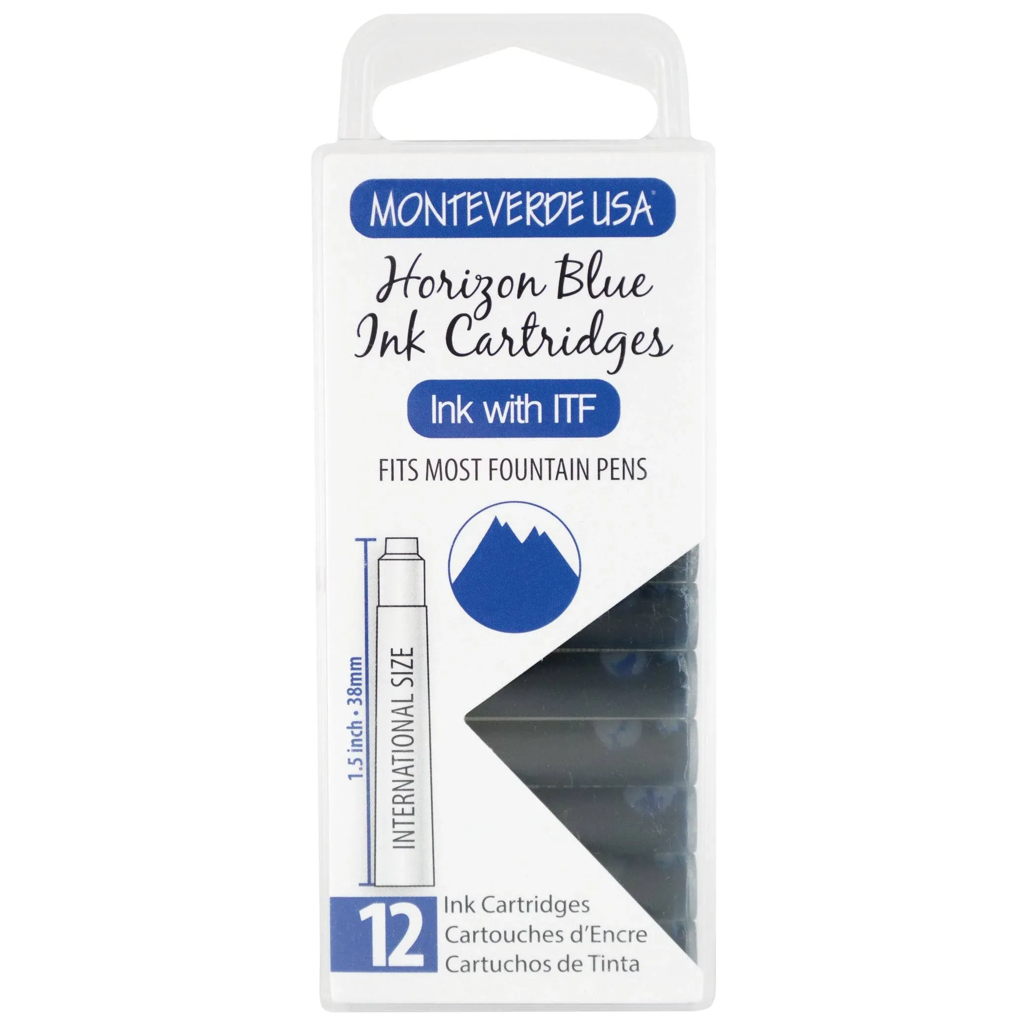 Monteverde Ink Cartridge (Standard Size), Horizon Blue