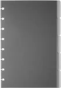 TUL Discbound Tab Dividers, Junior size, Gray, Pack of 10 Dividers