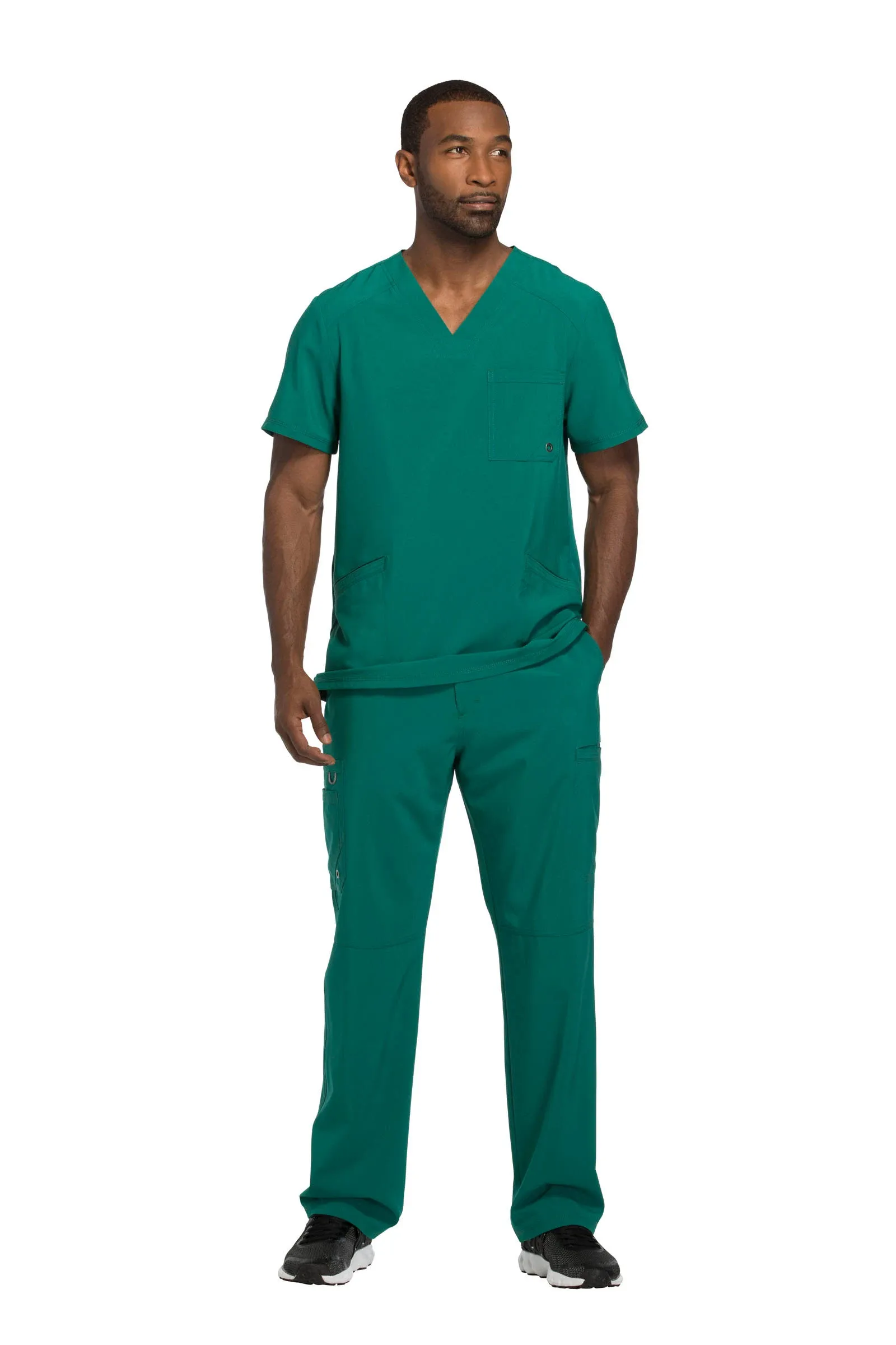 "Infinity CK900A Men's Athletic Fit V-Neck Scrub Top"