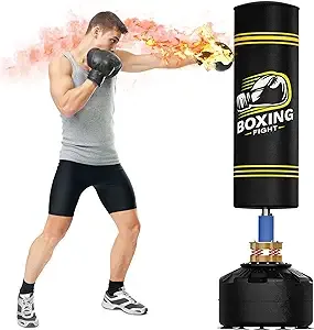 Punching Bag with Stand Adult, 70&#039;&#039; Freestanding Heavy Boxing Bag with Electric 