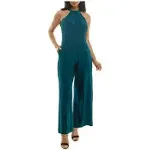 Nina Leonard Women's TWISTNECK Jumpsuit, Teal