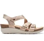 Clarks Calenne Clara Women's Wedge Sandal Bronze in Size 11