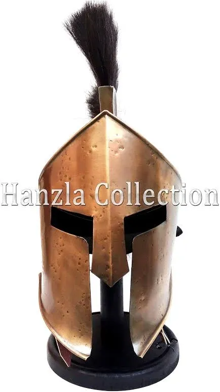 THOR INSTRUMENTS Medieval Armour King Leonidas Greek Spartan 300 Roman Helmet With Wooden Stand adult halloween costume