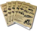 Maintenance Record Service Repair History Book, 5Pk Auto Boat Truck Tractor Car