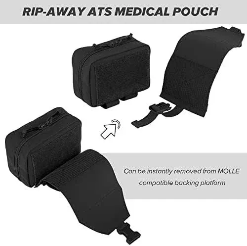 PETAC Gear Rip Away IFAK Pouch, Tear Off Medical Pouches ,Slim EMT Pouches,for Tactical Vest / Duty Belt / Molle Panels... Multicolor