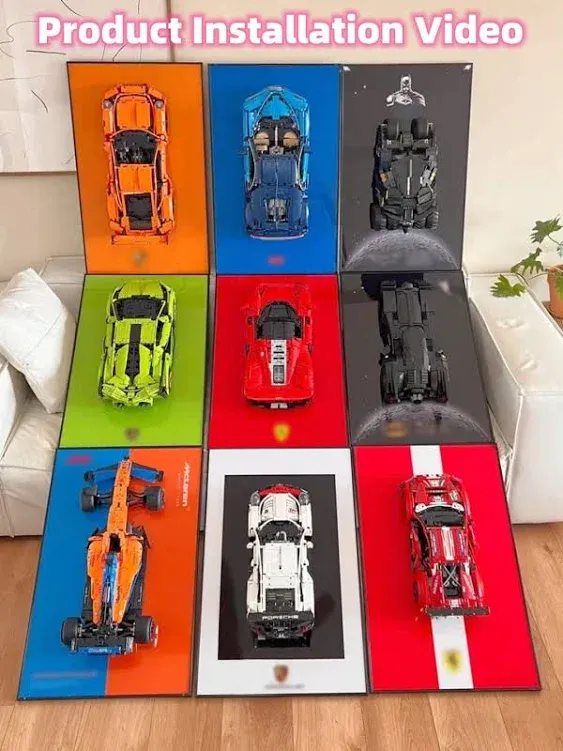 iLuane Display Wallboard for Lego Technic Bugatti Chiron 42083 Race Car (Only Display Wallboard)