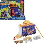 Hot Wheels Skate Taco Truck with 1 Exclusive Fingerboard &amp; Pair of Skate Shoes