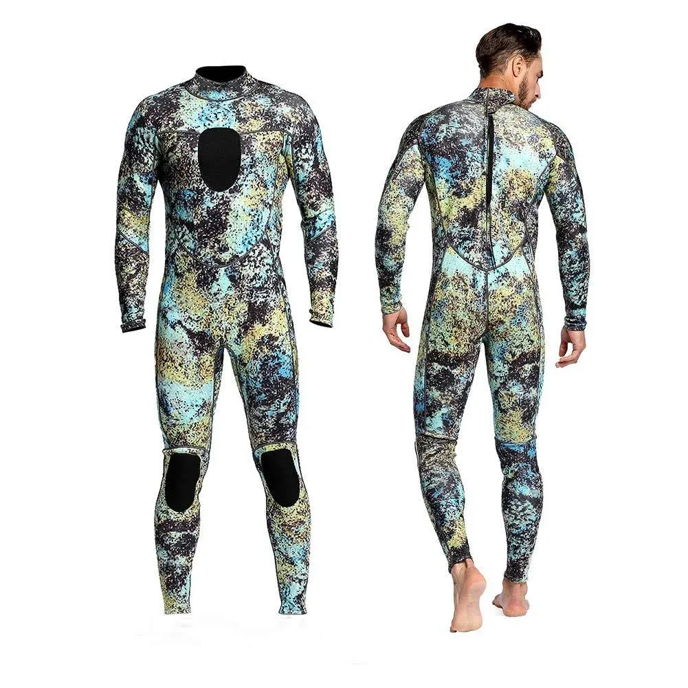 Dyung Tec Wetsuits Mens 3MM Camo Neoprene Scuba Diving Unisex One Piece Sport L