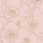 Peonies Peel & Stick Wallpaper in Rose Gold - Tempaper