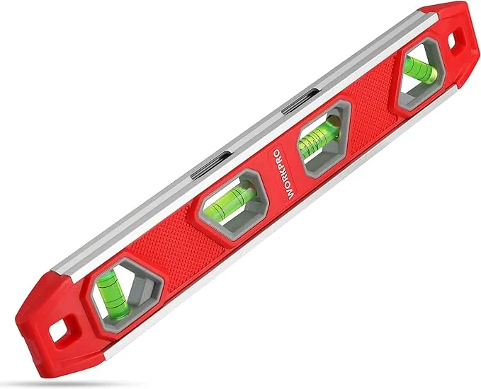 WORKPRO 10&#039;&#039;Torpedo Level 3 Bubble Vials Aluminum Alloy Construction Verti. Site