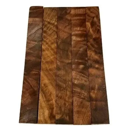 Burled Highly Figured Walnut Pen Blanks - 3/4&quot; x 3/4&quot; x 6&quot; (5 Pcs)