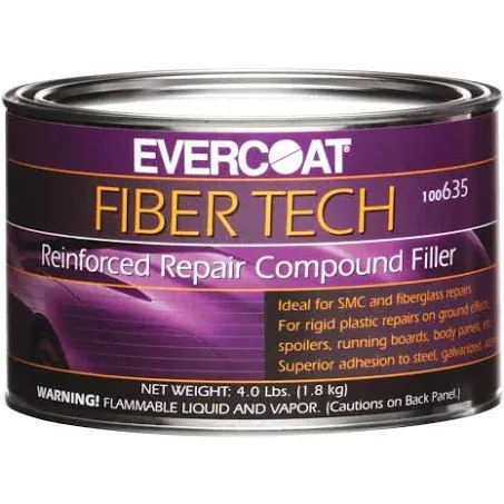 Evercoat Fiber Tech Reinforced Repair Compound for Galvanized Steel, Aluminum, and More - 64 Fl Oz