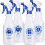 Plastic Spray Bottle 4 Pack 24 Oz (Upgraded Sprayer) for Cleaning Solutions, Bleach Spray, Planting, Pets, Heavy Duty Empty Spraying Sprayer Mist Water Bottles with Adjustable Nozzle, Measurements