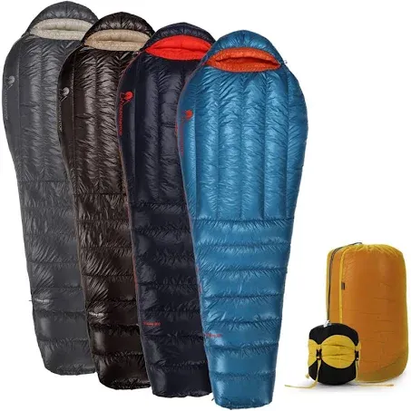 Mountaintop Ultralight Mummy Down Sleeping Bag 650 Fill Power Duck Down Suits for 32 Degree F for Camping Hiking Backpacking