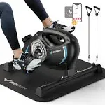 Under Desk Bike Pedal Exerciser Quiet Magnetic Mini Exercise Bike with MERACH App for Arm