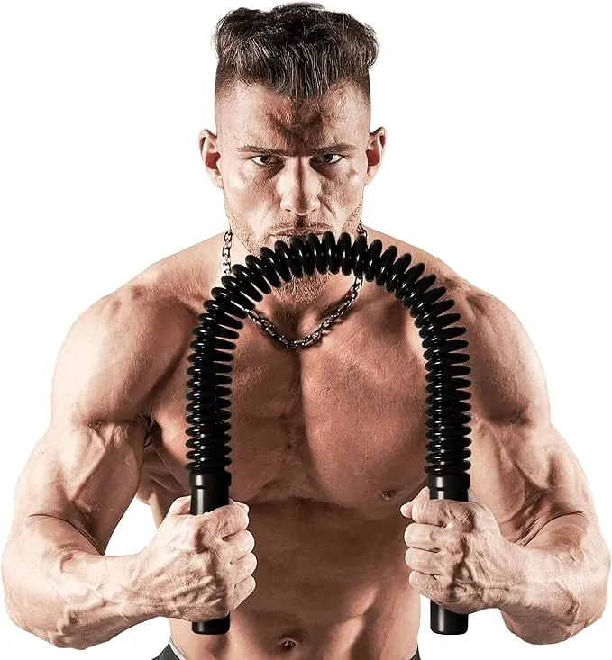 Zenooze's Power Twister Flex Bar, The Ultimate Upper Body Exercise Equipment for Strengthening Your Chest Workout, Shoulders,Biceps, Arms, Forearm Strengthener, Resorte para Hacer Ejercicio