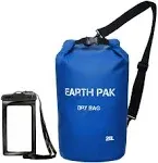 Earth Pak -Waterproof Dry Bag - Roll Top Compression Sack Keeps 10L, Blue