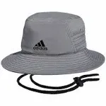 Adidas Victory Bucket Hat Lightweight Moisture Wicking UPF 50 Sun Hat Fishing Camping (Gray)