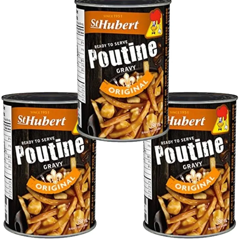 St Hubert Poutine Gravy Cans (Pack of 3)