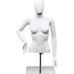 Female Mannequin Torso Adjustable Height Detachable Arms Dress Form