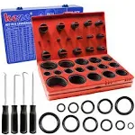 KEZE 826 Pcs Universal SAE and Metric O-Rings Kit,Standard 32 Metric & inch Sizes O Ring Assortment in 2 Box with 4 Piece Pick and Hook for