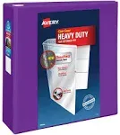 Avery 4" Heavy-Duty View Binder with Locking One Touch EZD Rings, Purple