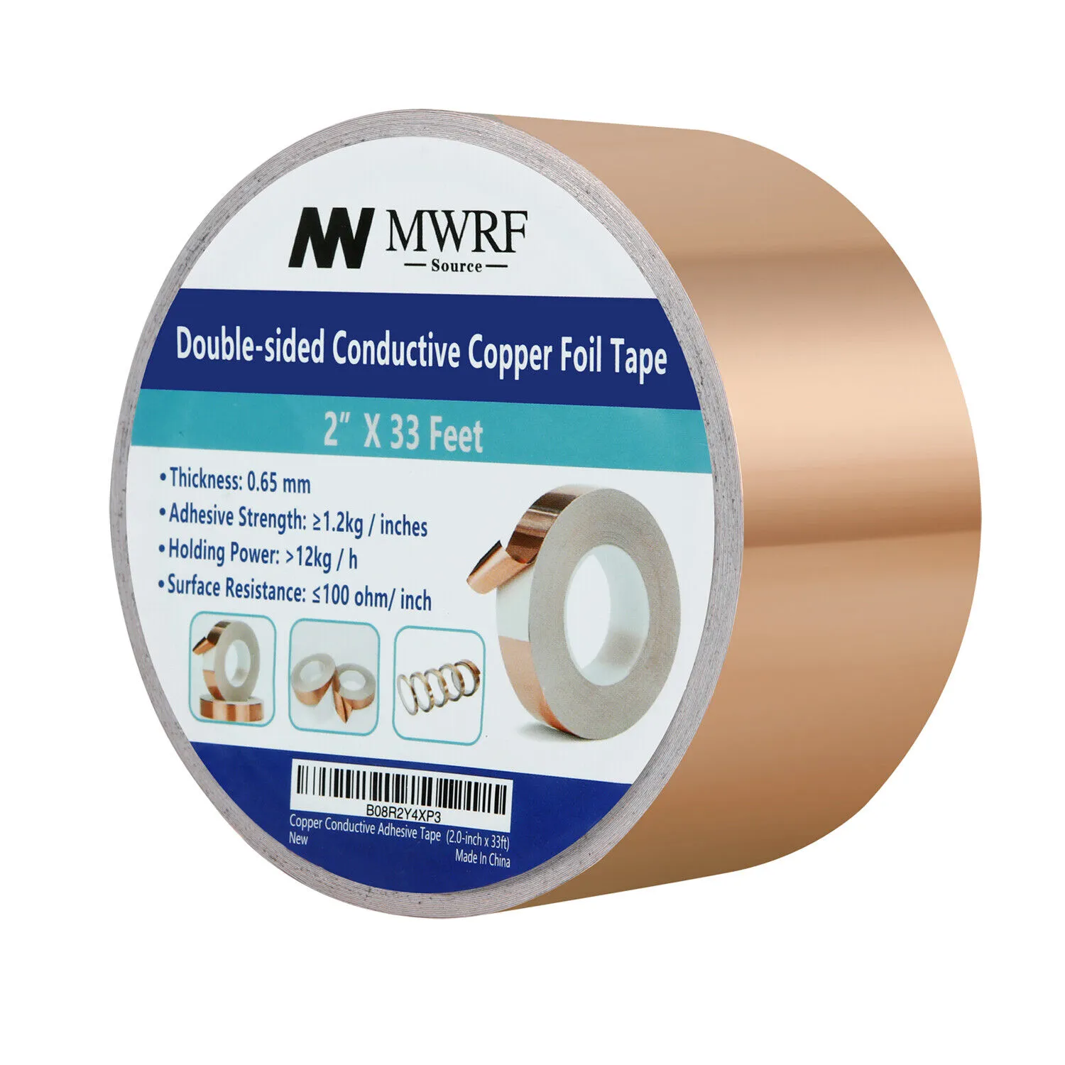 2&#034; x 33 feet Copper Foil Tape Conductive EMI Shielding; US Stock Fast Ship